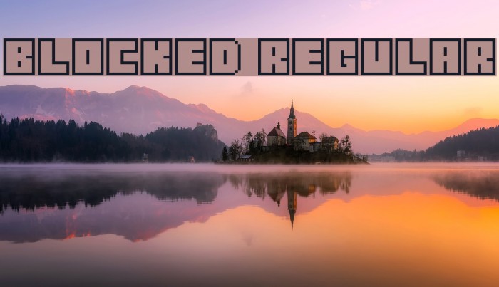 Blocked Regular फ़ॉन्ट examples