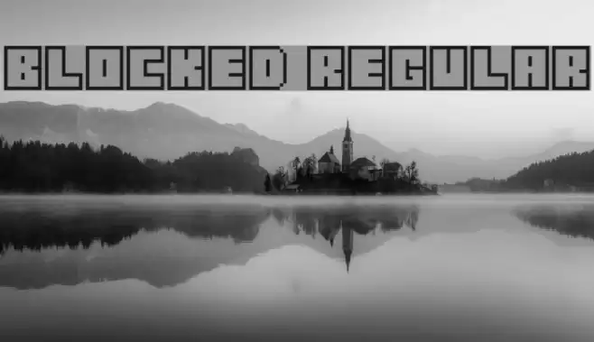 Blocked Regular Font examples