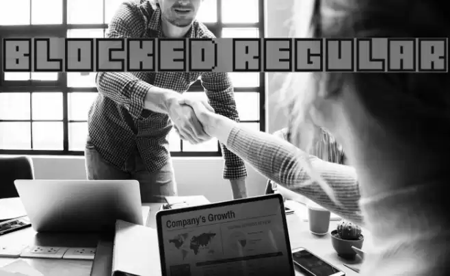 Blocked Regular Font examples