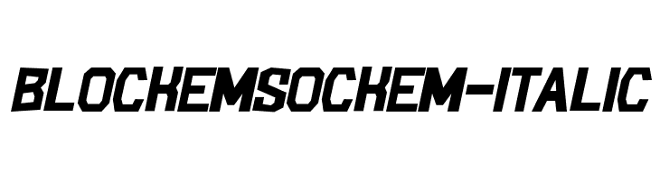 BlockemSockem-Italic  font caratteri gratis