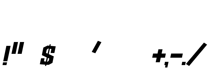 BlockemSockem-Italic Font OTHER CHARS