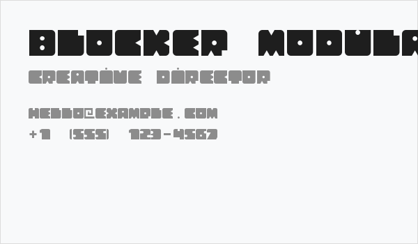 Blocker Modular Business Card