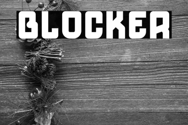 Blocker Font examples