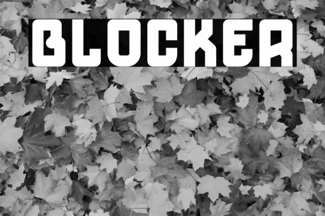 Blocker Font examples