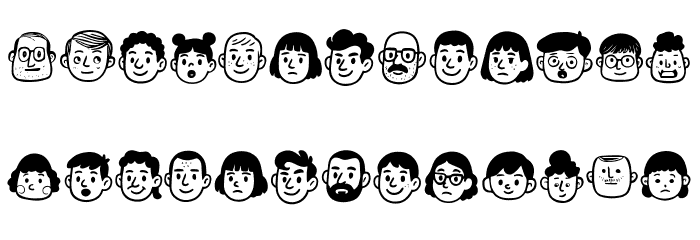 Blockheads United Font LOWERCASE