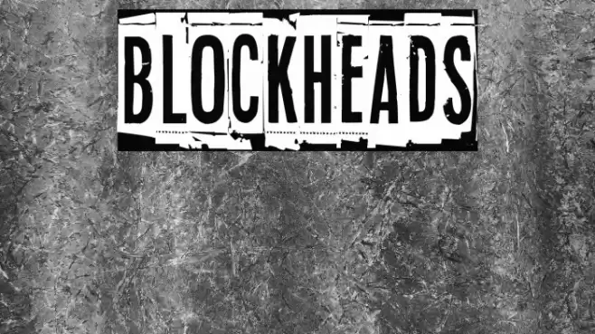 Blockheads Font examples
