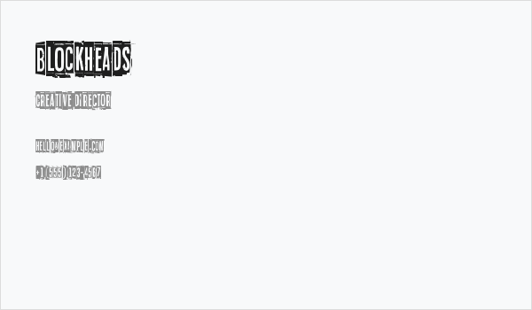 Blockheads Business Card