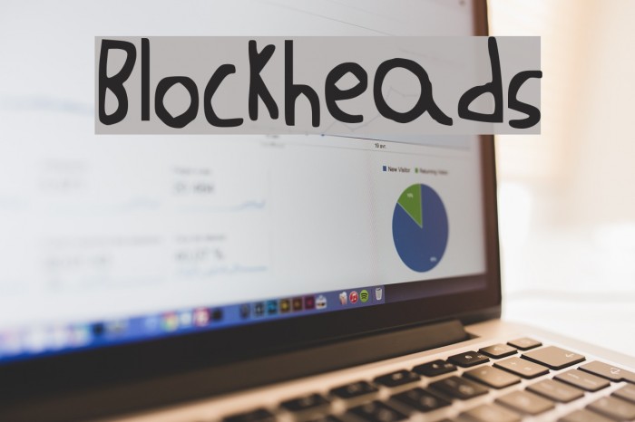 Blockheads Font examples