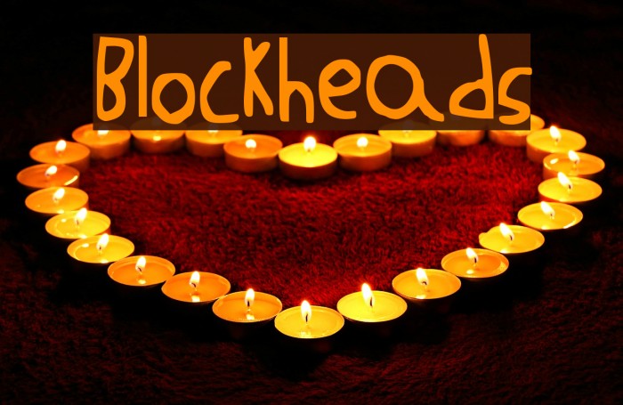 Blockheads Font examples
