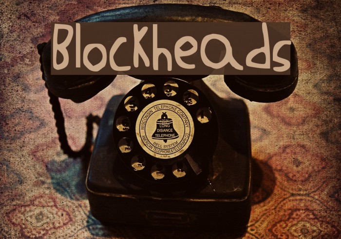Blockheads Font examples