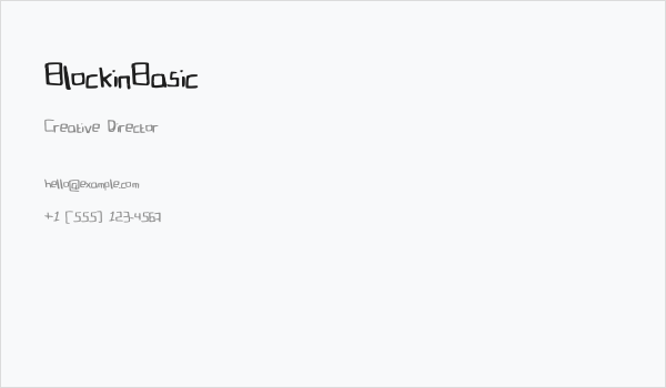 BlockinBasic Business Card
