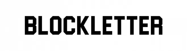 Blockletter  नि: शुल्क फ़ॉन्ट्स डाउनलोड