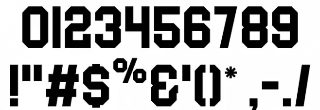 Blockletter フォント その他の文字