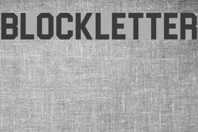Blockletter フォント examples