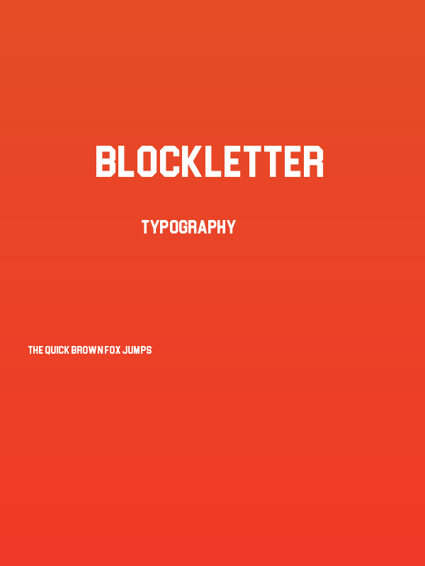 Blockletter Poster
