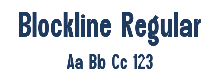 Blockline Regular Font Preview