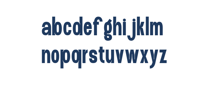 Blockline Regular Lowercase