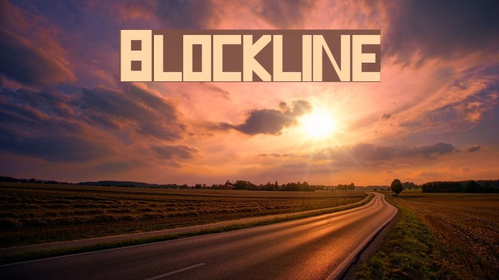 Blockline Font examples