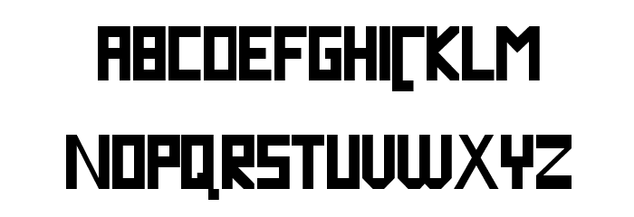 Blockline Font LOWERCASE