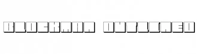 Blockman-outlined  font caratteri gratis