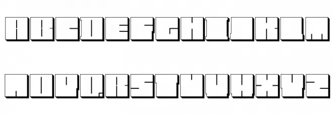 Blockman-outlined خط أحرف كبيرة