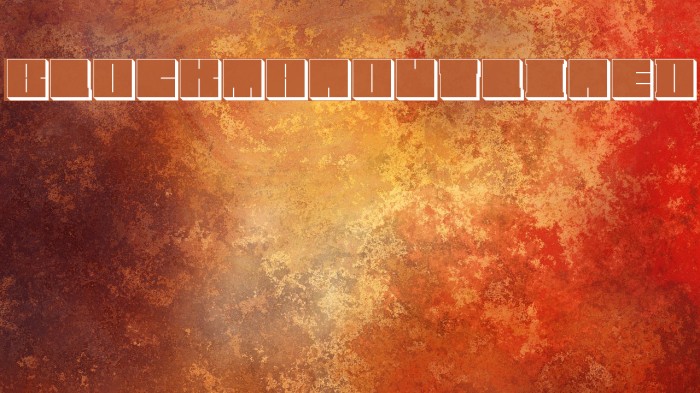 Blockman-outlined Font examples