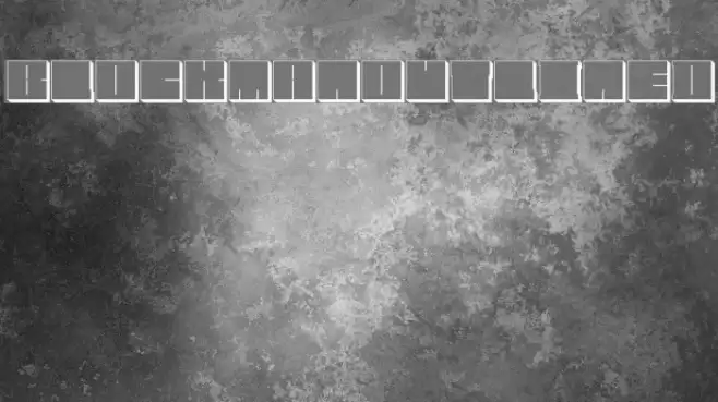 Blockman-outlined Font examples