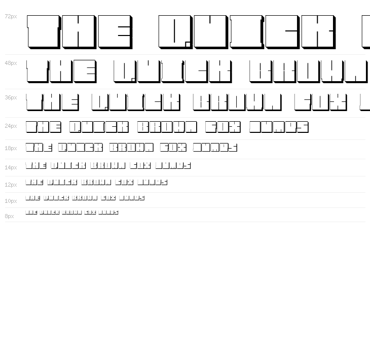 Blockman-outlined Waterfall