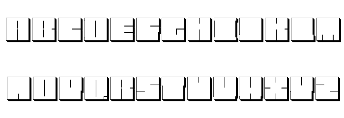 Blockman-outlined Font LOWERCASE