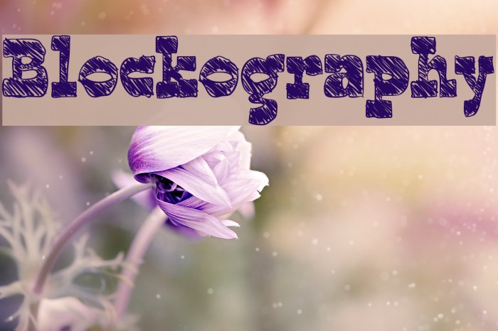 Blockography Font examples