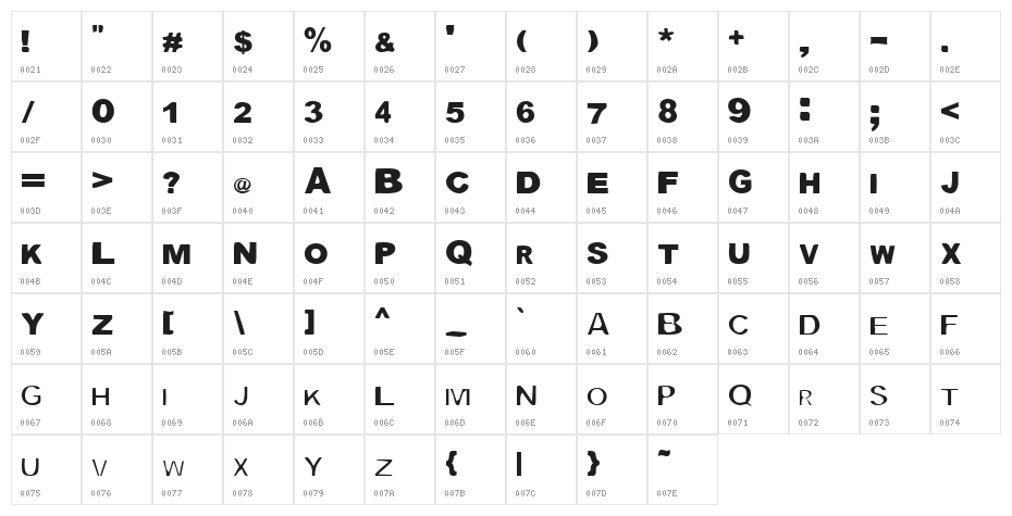 Blockquote Black Character Map