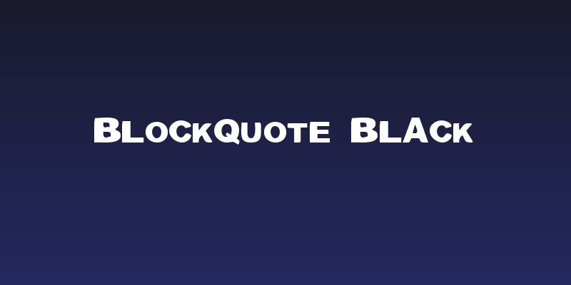 Blockquote Black Social Header