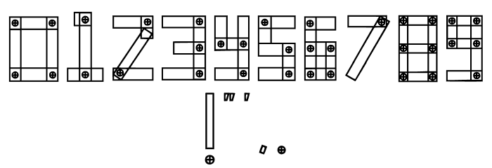 Blocks N Bolts Regular Font OTHER CHARS