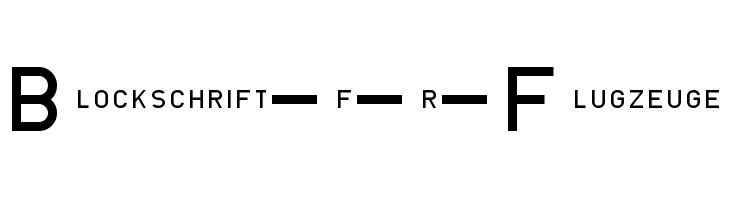 Blockschrift-f-r-Flugzeuge Font