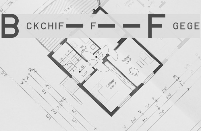 Blockschrift-f-r-Flugzeuge Font examples