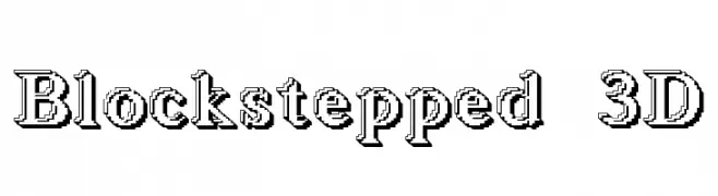 Blockstepped 3D  नि: शुल्क फ़ॉन्ट्स डाउनलोड