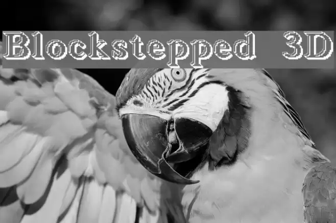 Blockstepped 3D Schriftart examples