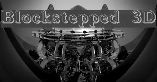 Blockstepped 3D Schriftart examples