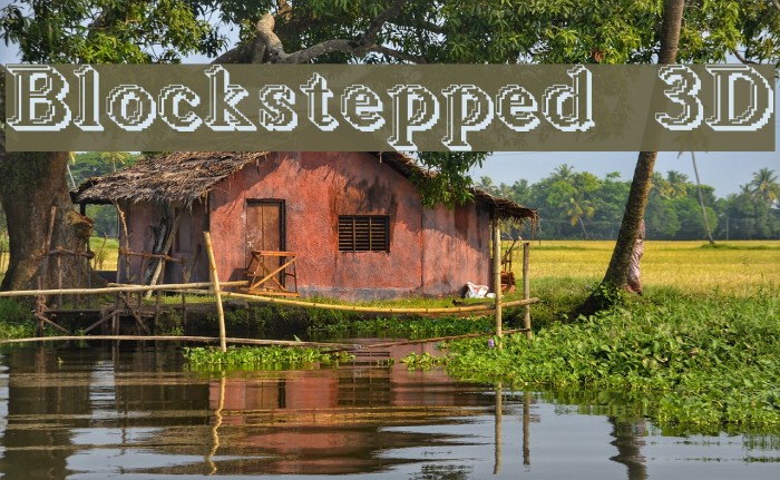 Blockstepped 3D Font examples