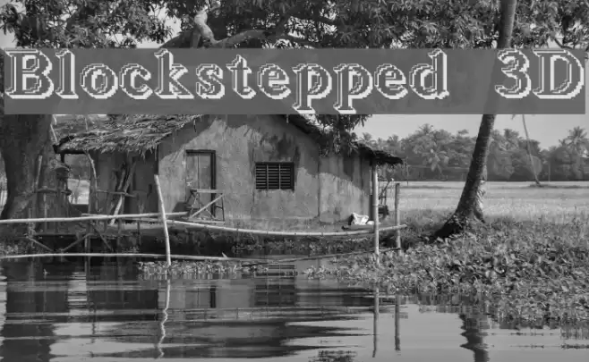 Blockstepped 3D Schriftart examples