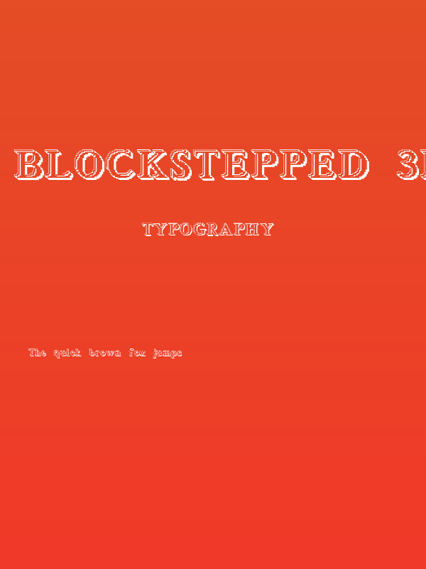 Blockstepped 3D Poster