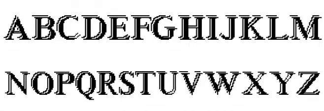 Blockstepped Schriftart Groß