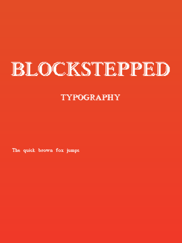 Blockstepped Poster