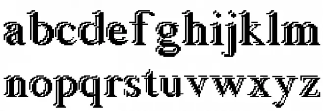 Blockstepped Font LOWERCASE
