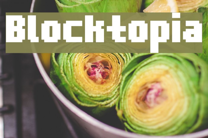 Blocktopia Font examples