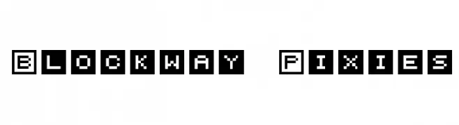 Blockway Pixies  नि: शुल्क फ़ॉन्ट्स डाउनलोड