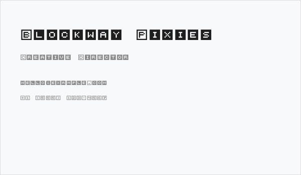 Blockway Pixies Business Card