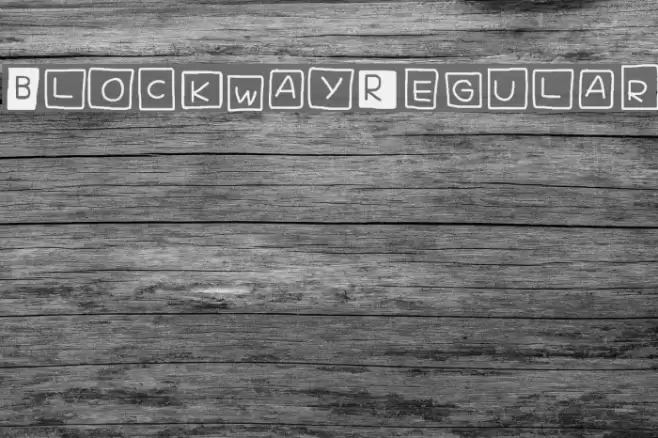 Blockway Regular Font examples