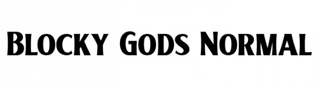 Blocky Gods Normal  Frei Schriftart Herunterladen