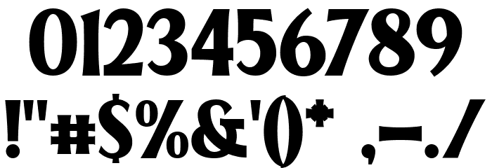 Blocky Gods Normal Font OTHER CHARS